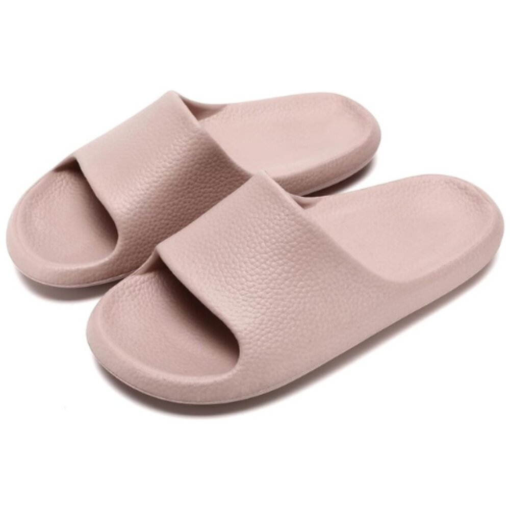 Unisex Slides Women / Men Quick Drying Shower Slippers, Waterproof Cloud PINK